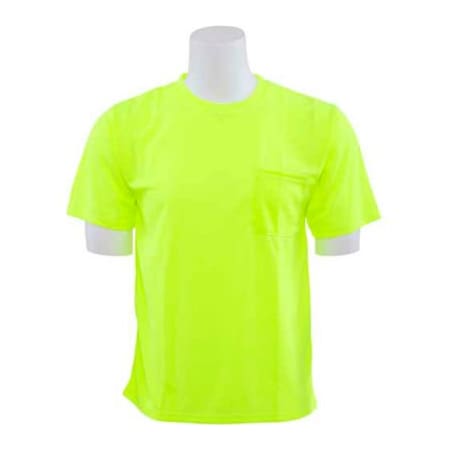 Erb Safety ERB, 9006 Aware Wear Hi-Vis Short Sleeve T-Shirt, Non ANSI, Hi-Vis Lime, 3XL 64022